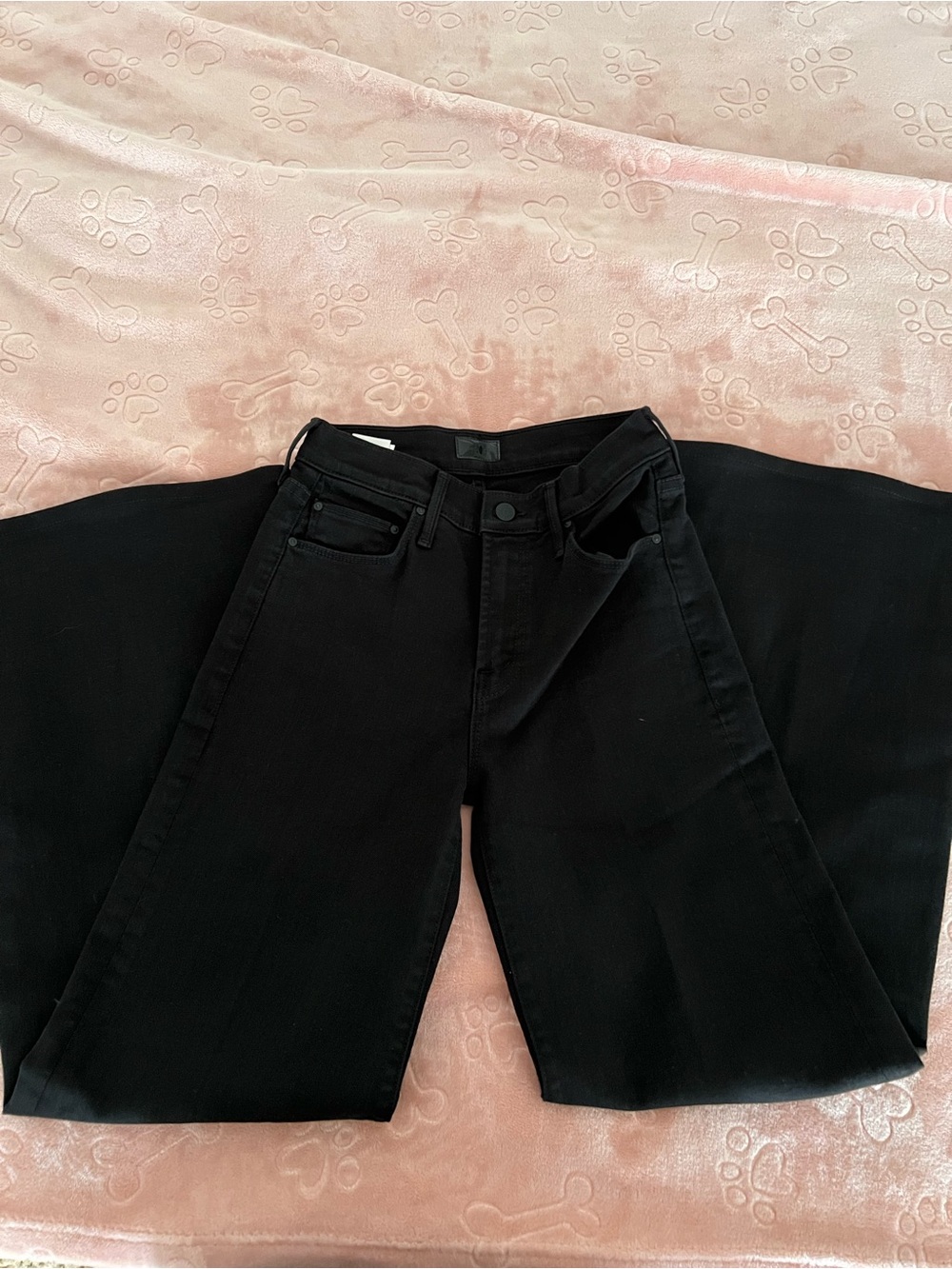 MOTHER Black Flare Jeans - Wide Leg Denim